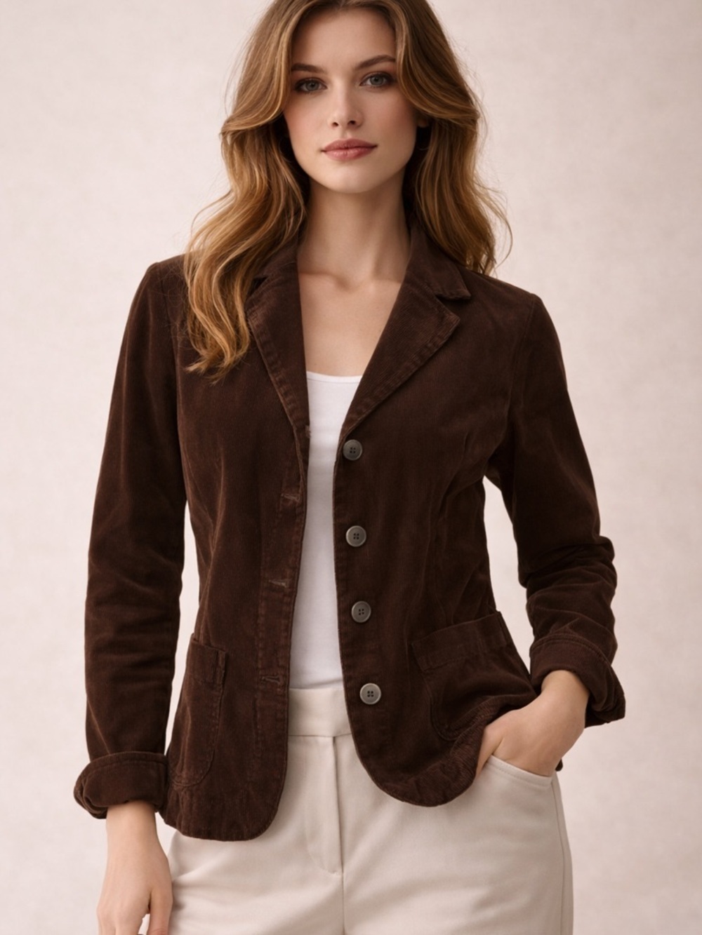 Crazy Horse Brown Corduroy Jacket Vintage Western Style L